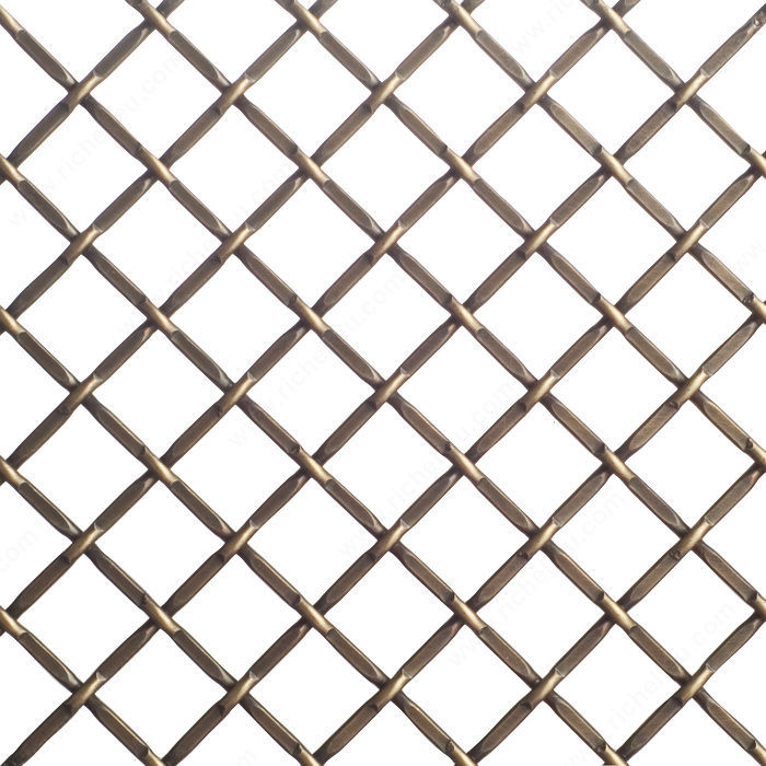 Decorative Wire Mesh - 812, Finish Burnished Brass, Width - Overall Dimensions 36 in, Projection - Overall Dimensions 48 in
