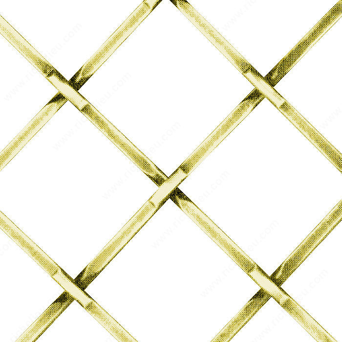 Decorative Wire Mesh, Finish Brass, Width - Overall Dimensions 36 in, Projection - Overall Dimensions 48 in