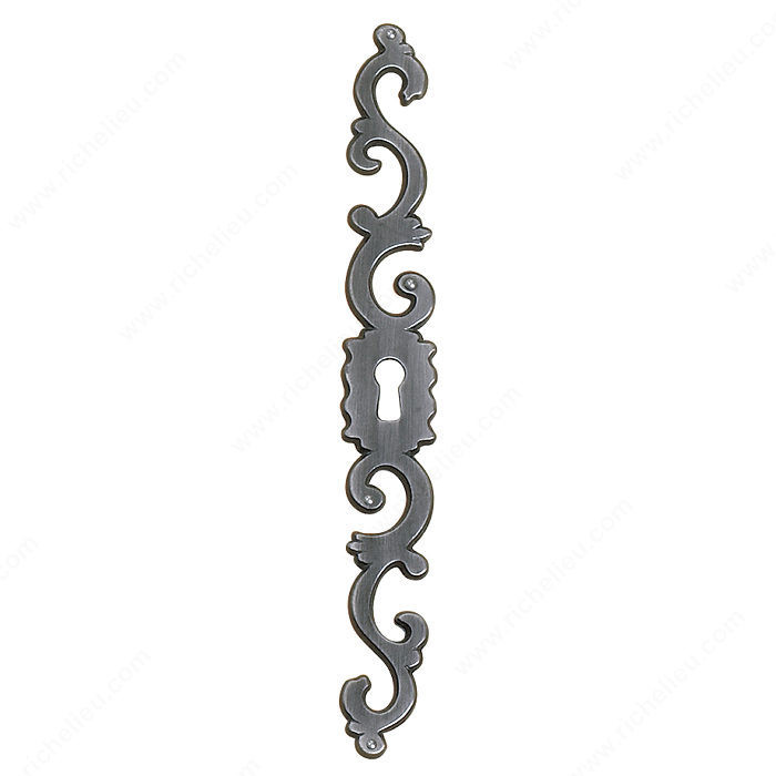 Classic Keyhole Plate, Finish Natural Iron, Material Metal, Screw/Nail 287-xxx (Not Included), Projection - Overall Dimensions 180 mm