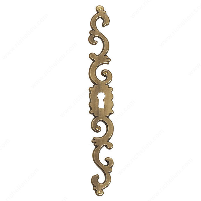 Classic Keyhole Plate, Finish Antique English, Material Metal, Screw/Nail 287-xxx (Not Included), Projection - Overall Dimensions 180 mm