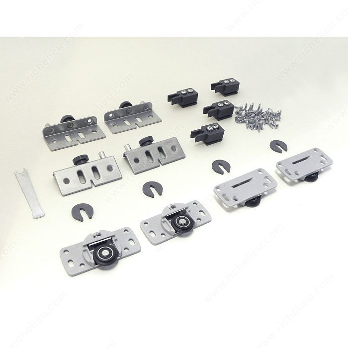 Hardware Set for 2 Sliding Doors, 40 kg,