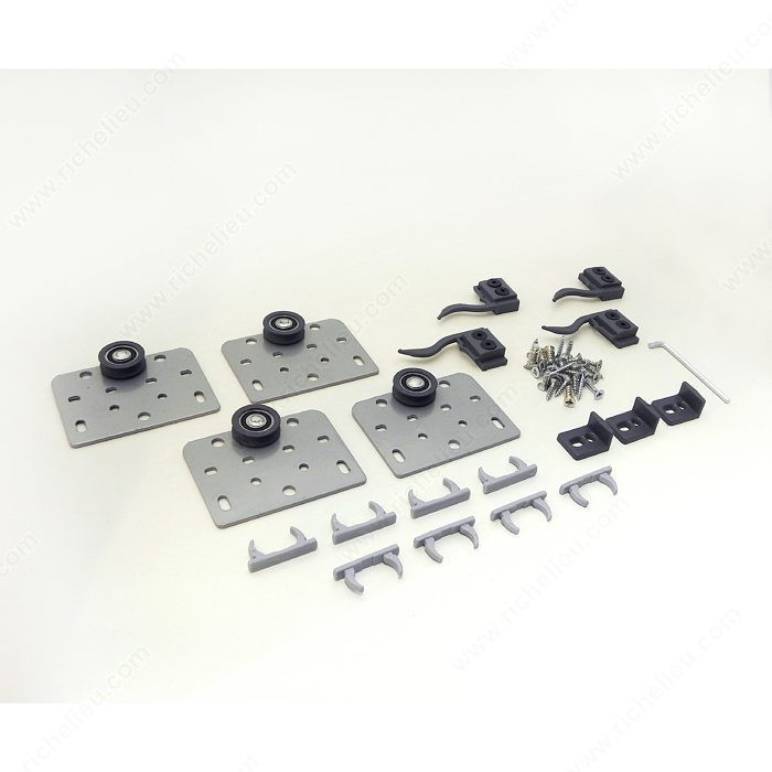 Hardware Set for 2 Sliding Doors, 30 kg,