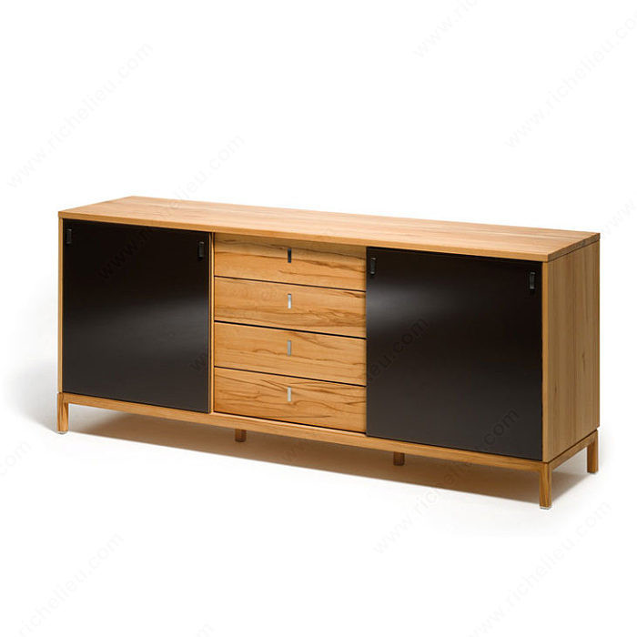 Slide. Sliding System for Small to Medium Cabinet Doors, Springs allow for self- adjusting height of the upper roller.,