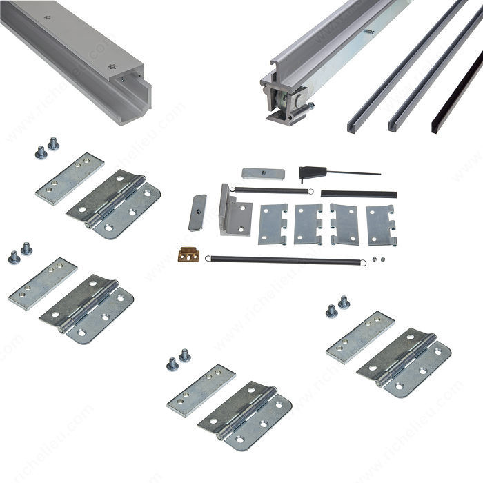 Hardware System for Pivoting and Sliding Furniture Doors with a Panel Weight up to 35 kg (77 lb),