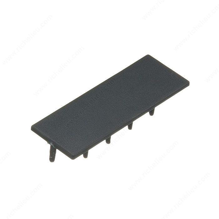 Cover cap for glass suspension/retainer profile 21781 / 21782 / 10348 / 10349, plastic anthracite-grey RAL 7016,