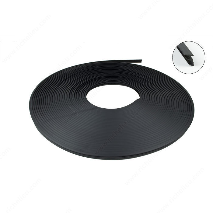 Sealing Profile, Black Plastic, 20 m Roll,