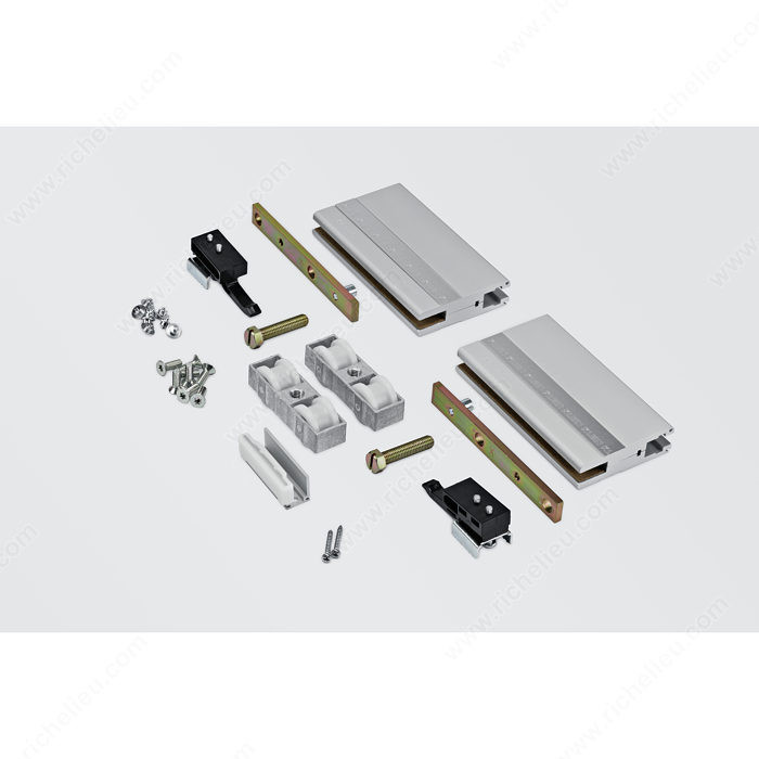 Hardware Set for One 10-12 mm Glass Door, 125 kg,