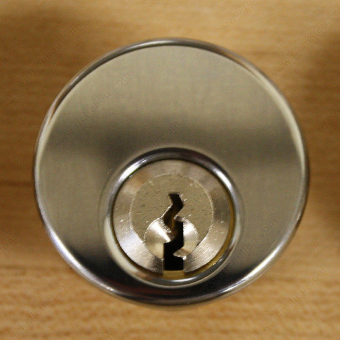 Cylinder for Pocket Door Lock, Finish Chrome