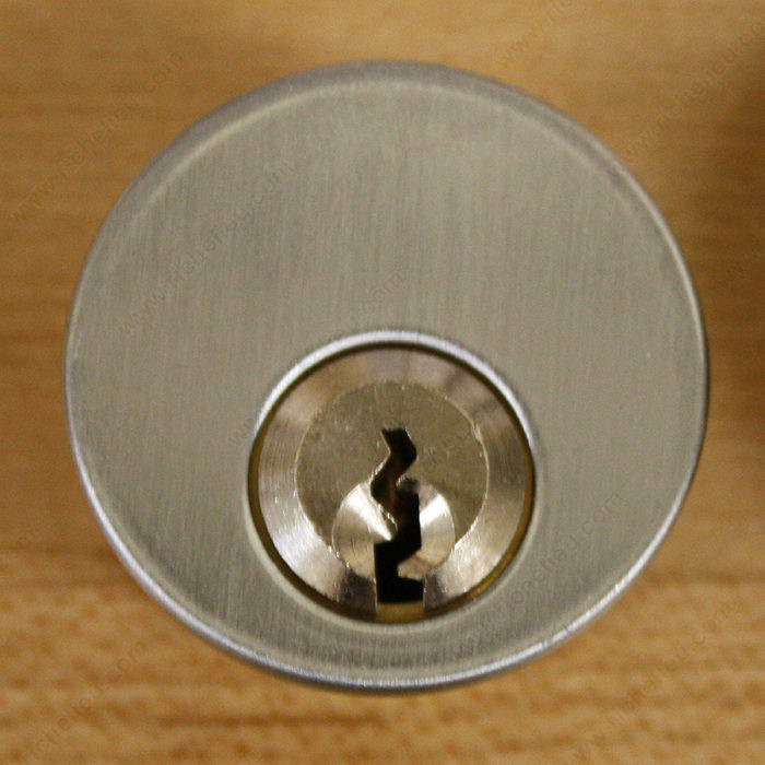 Cylinder for Pocket Door Lock, Finish Brushed Chrome