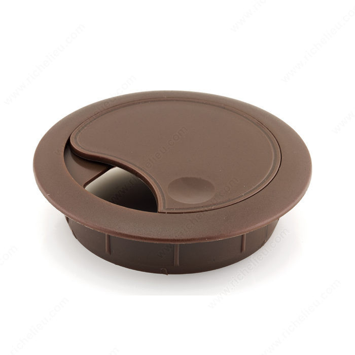 Round Cable Grommet, Bore Hole 60 mm, Finish Brown, Diameter - Overall Dimensions 75 mm, Height - Overall Dimensions 21 mm PRO-PACK 5