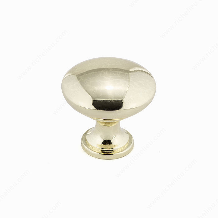 Contemporary Metal Knob - 9041, Finish Brass, Screw/Nail 8/32 (Not Included) PRO-PACK 5