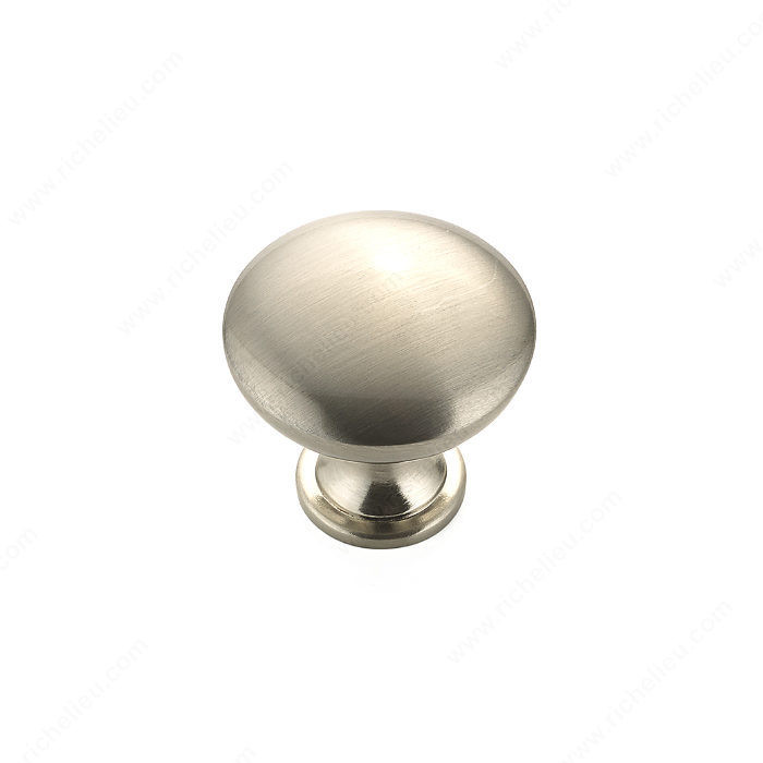 Contemporary Metal Knob - 9041, Finish Brushed Nickel, Screw/Nail 8/32 (Not Included) PRO-PACK 5