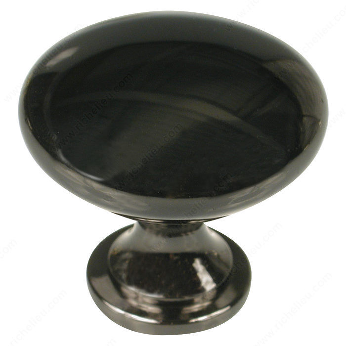 Contemporary Metal Knob - 9041, Finish Black Nickel, Screw/Nail 8/32 (Not Included) PRO-PACK 5