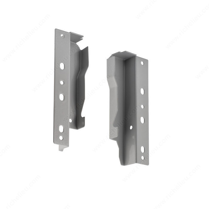 Rear Brackets, Finish Grey, Drawer Height 135 mm PRO-PACK 10