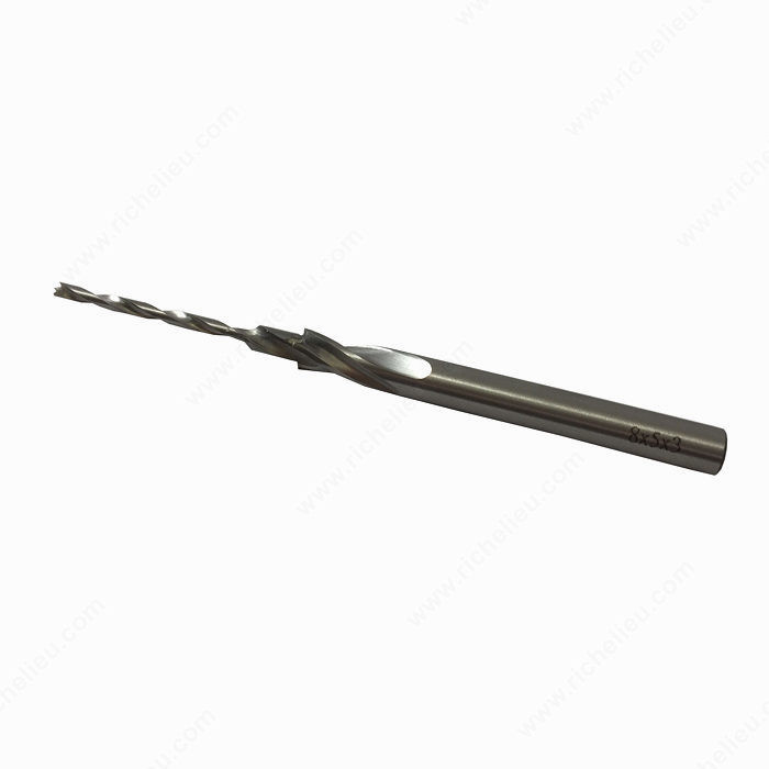 Drill Bit for Confirmat Screws, Shank Diameter 8 mm, Cutting Length 50 mm, Pre-Drilling 3 to 5 mm