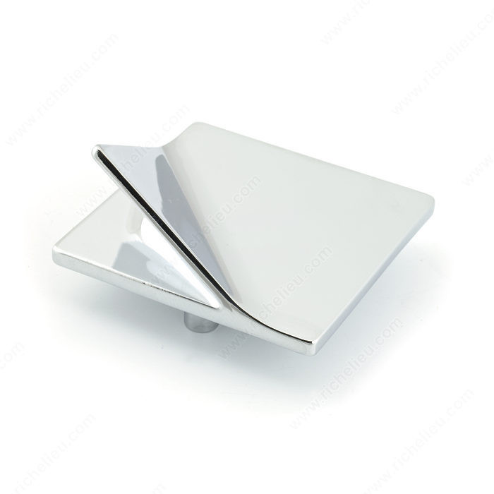 Contemporary Metal Pull - 914, Center to Center 48 mm, Finish Chrome, Projection - Overall Dimensions 27 mm