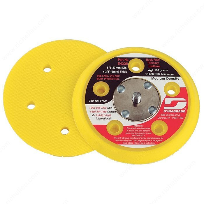 Grip-on Vacuum Pads, Diameter 5 in, Holes 5