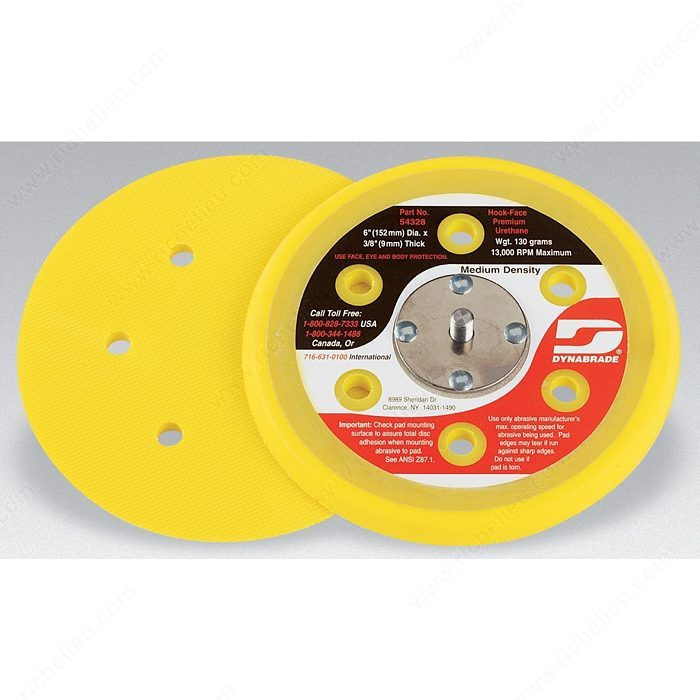 Grip-on Vacuum Pads, Diameter 6 in, Holes 6