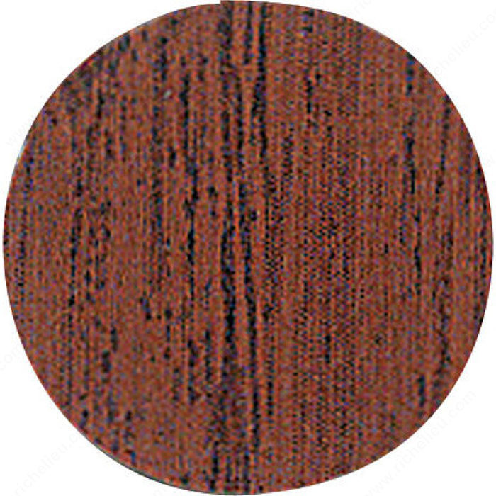 Cover Cap - PVC, 18mm (11/16), Wood Grain, Finish Select Cherry