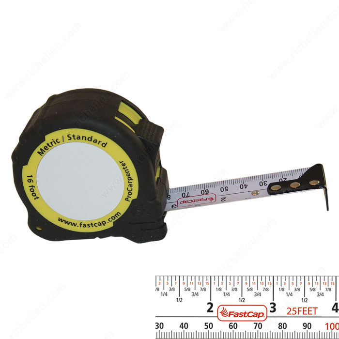 Metric/Standard ProCarpenter Tape Measure, Length 25 ft, Width 1 in