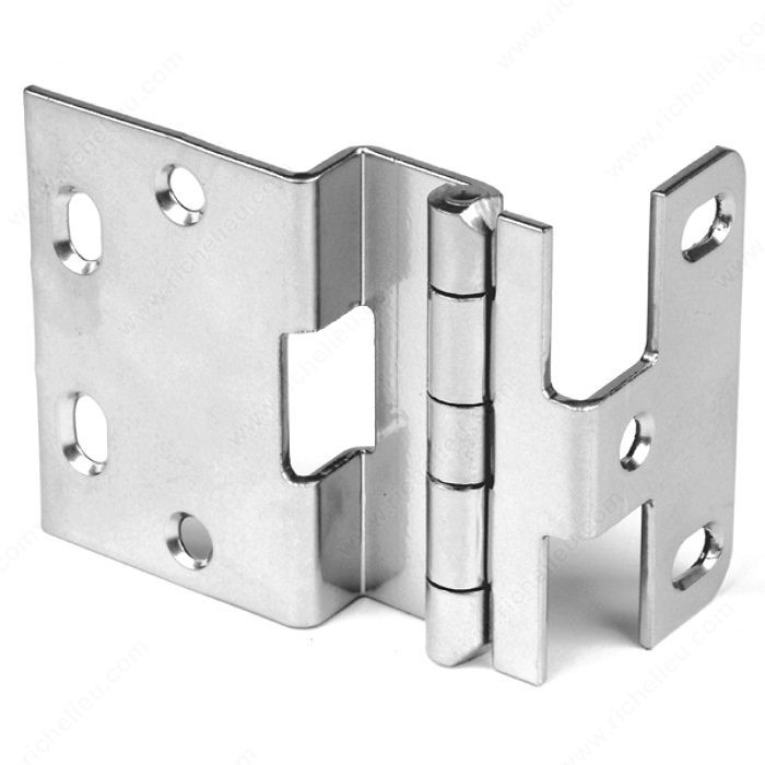 1/2 Overlay Institutional Hinge, Finish Black