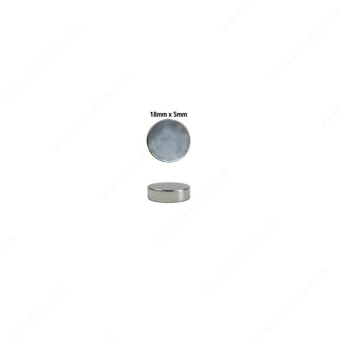PowerMags for Invisible Magnetic Catches, Thickness 5 mm, Diameter 18 mm, Holding Power 11 lbs