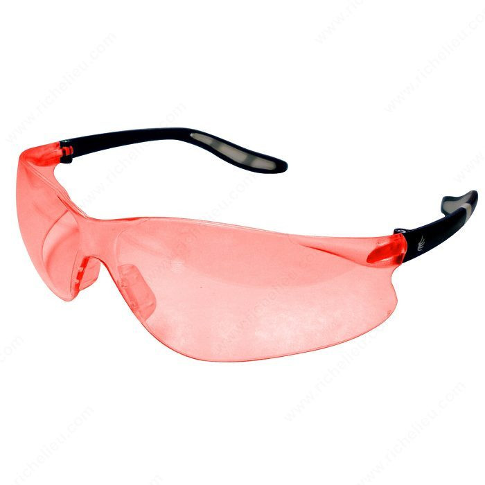CatEyes Anti-Fog Safety Glasses, Color Red