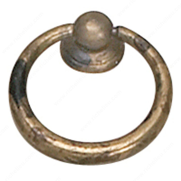 Traditional Brass Pull - 9202, Finish Oxidized Brass, Height - Overall Dimensions 46 mm, Projection - Overall Dimensions 13 mm PRO-PACK 2