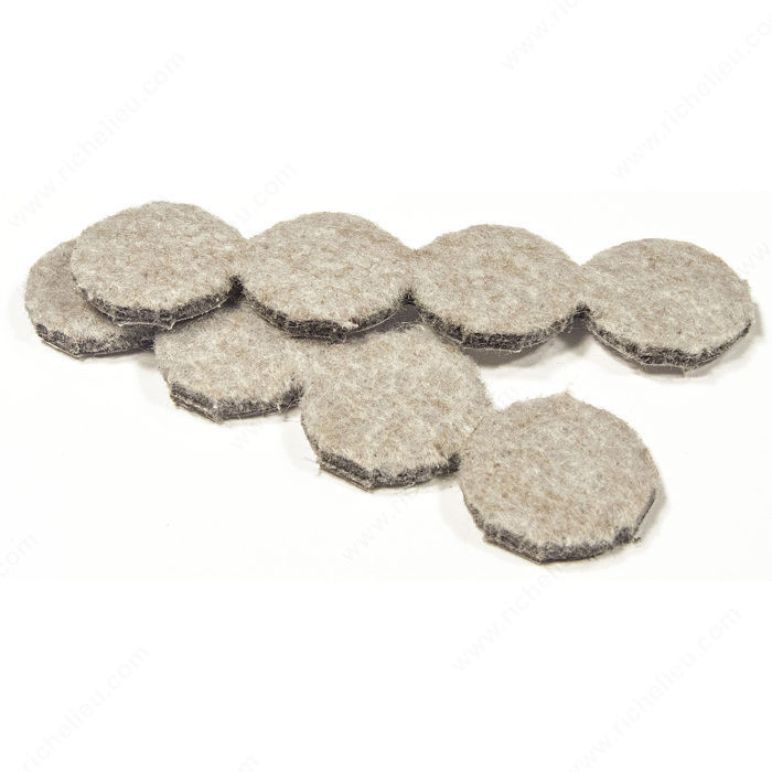 ECO FELTAC - Beige Round Felt Pads, Diameter 25 mm PRO-PACK 5