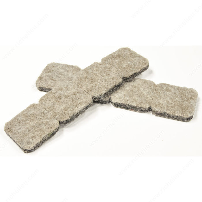 ECO FELTAC - Beige Square Felt Pads,PRO-PACK 5