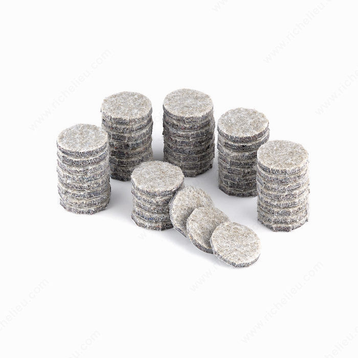 ECO FELTAC - Beige Round Felt Pads, Diameter 25 mm PRO-PACK 2