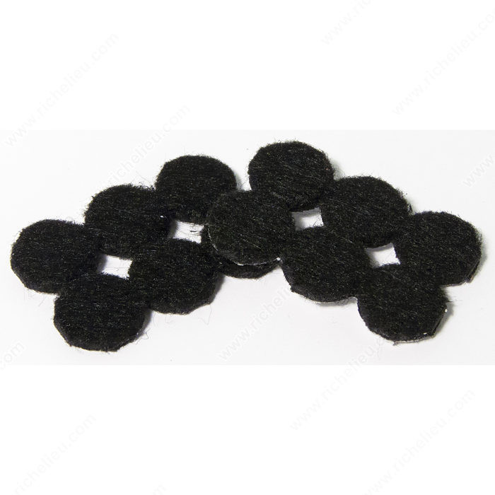 ECO FELTAC - Black Round Felt Pads, Diameter 19 mm PRO-PACK 5