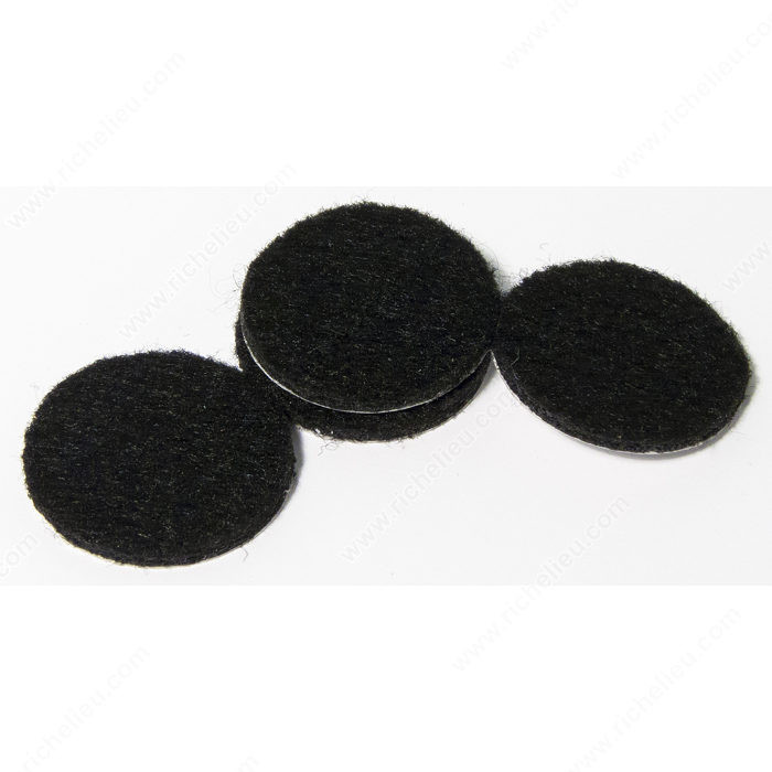 ECO FELTAC - Black Round Felt Pads, Diameter 38 mm PRO-PACK 5