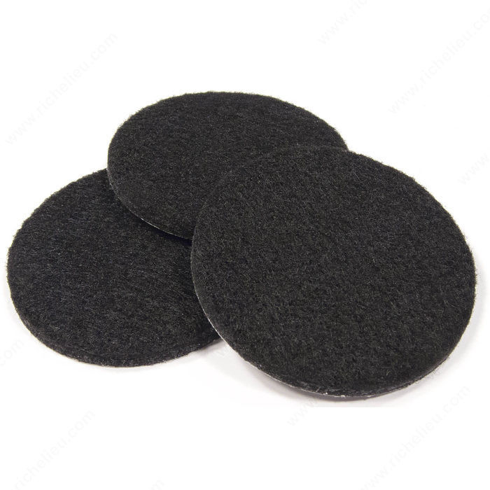 ECO FELTAC - Black Round Felt Pads, Diameter 57 mm PRO-PACK 5