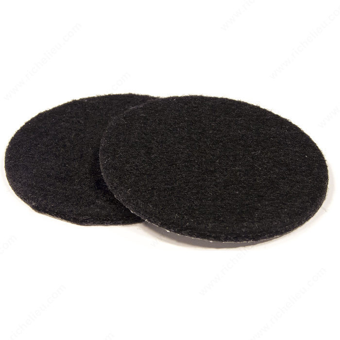 ECO FELTAC - Black Round Felt Pads, Diameter 76 mm PRO-PACK 5