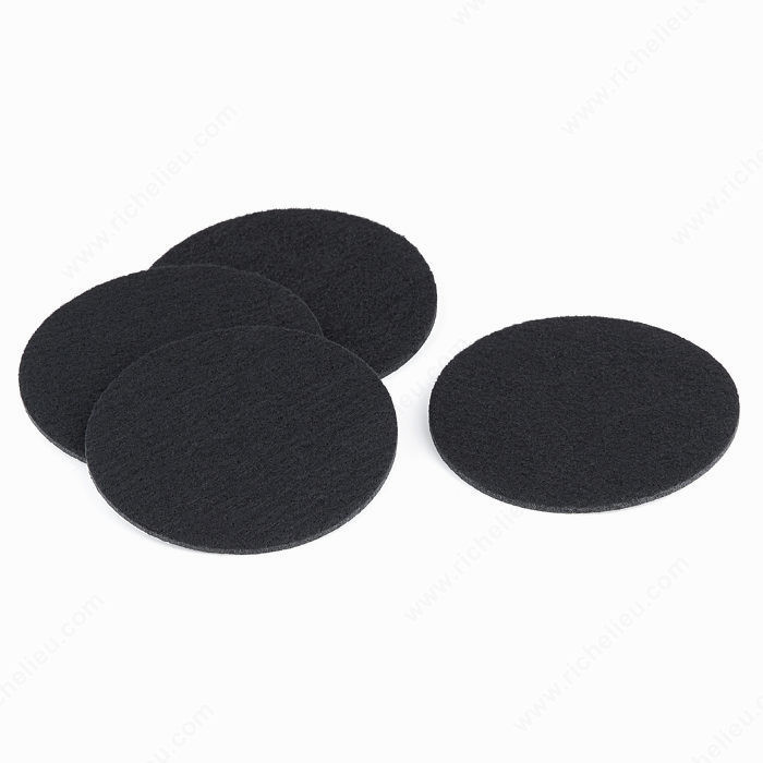 ECO FELTAC - Black Round Felt Pads, Diameter 102 mm PRO-PACK 2