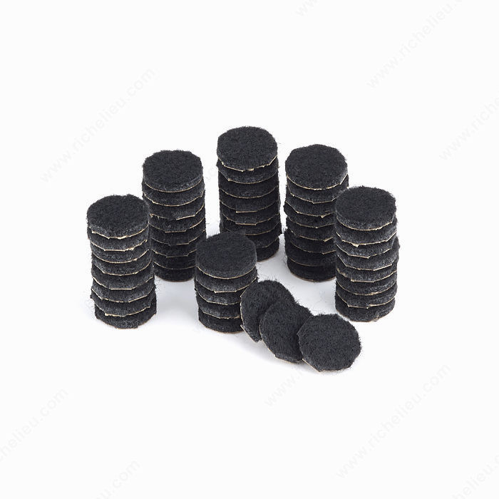 ECO FELTAC - Black Round Felt Pads, Diameter 19 mm PRO-PACK 3
