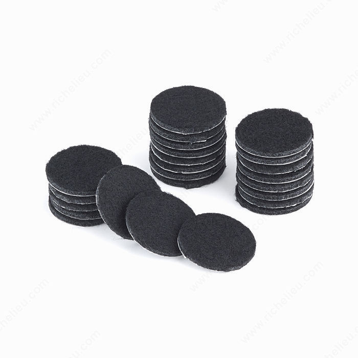 ECO FELTAC - Black Round Felt Pads, Diameter 38 mm PRO-PACK 2