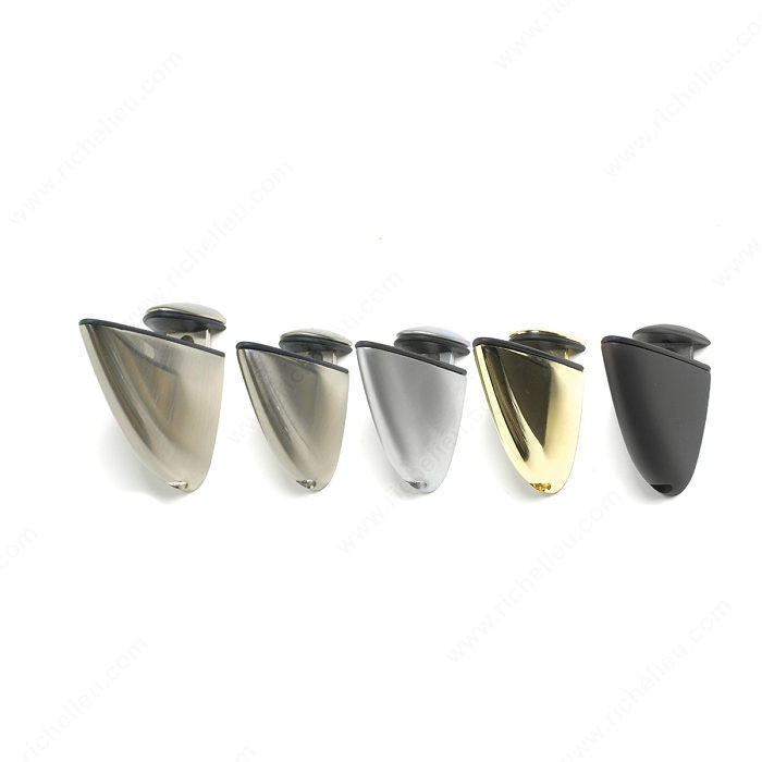 Oval Shelf Support, Glass Shelf Thickness 4 to 16 mm, Maximum Load Capacity per Shelf 25 kg, Color/Finish Stainless Steel
