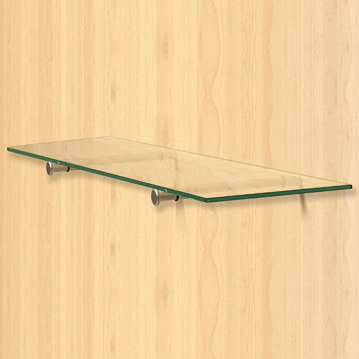 Shelf Support for all glass thicknesses, Color/Finish Satin Nickel, Fixing Type M8 Insert, Features For panel installation