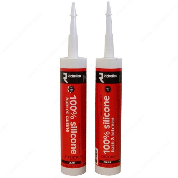 Bathroom & Kitchen 100% Silicone Sealant, 100% Silicone Base, Finish / Color White