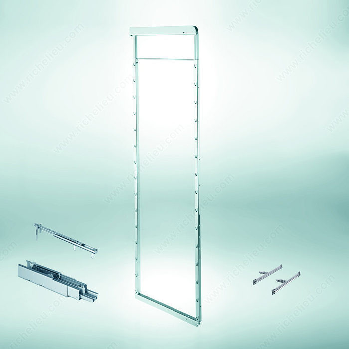 Frame, Door Mounting Brackets, and Slides for Dispensa, Width Min. 412 mm, Height 1 200 to 1 600 mm