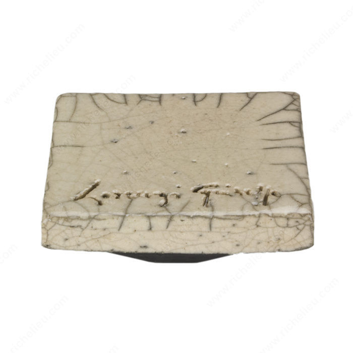 Materia Viva Collection Raku Ceramic Knob - 9427, Raku Ceramic, Finish Beige / Craquele