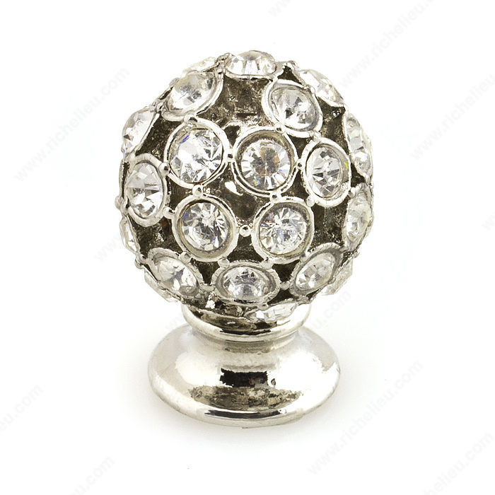 Swarovski Crystal Encrusted Knobs - 9601, Diameter - Overall Dimensions 21 mm, Projection - Overall Dimensions 29 mm