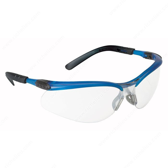 Fully Adjustable BX Safety Glasses, Frame Color Ocean Blue
