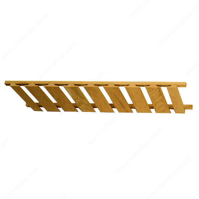 Wood Stemware Rack, Width 36 in, Finish Oak