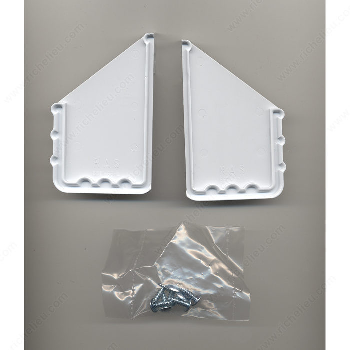 End Caps and Hinges for Extruded Trays, Width 9/16 in, Depth 2 7/16 in, Height 3 15/16 in, Hinges Not Included PRO-PACK 2
