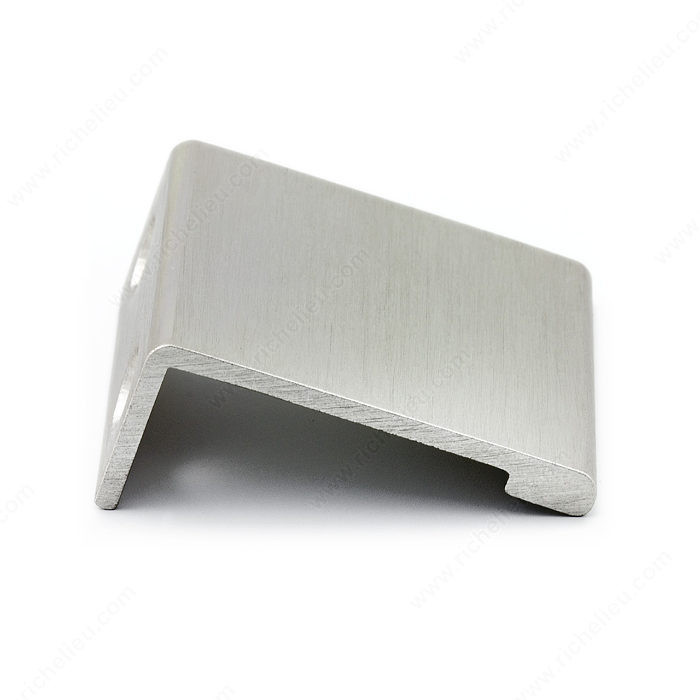 Contemporary Aluminum Edge Pull - 9898, Center to Center 25 mm, Finish Stainless Steel, Length - Overall Dimensions 40 mm PRO-PACK 3