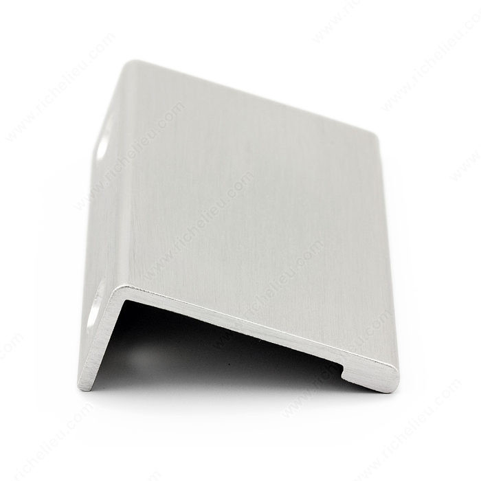Contemporary Aluminum Edge Pull - 9898, Center to Center 50 mm, Finish Stainless Steel, Length - Overall Dimensions 70 mm PRO-PACK 2