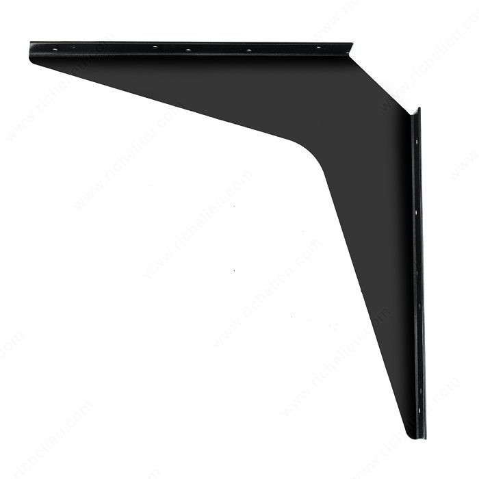 Richelieu Workstation Heavy-Duty Brackets, Projection - Overall Dimensions 18 in, Height - Overall Dimensions 12 in, Color/Finish Black